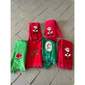 Fieldcrest Vintage Christmas Hand Towels (5)